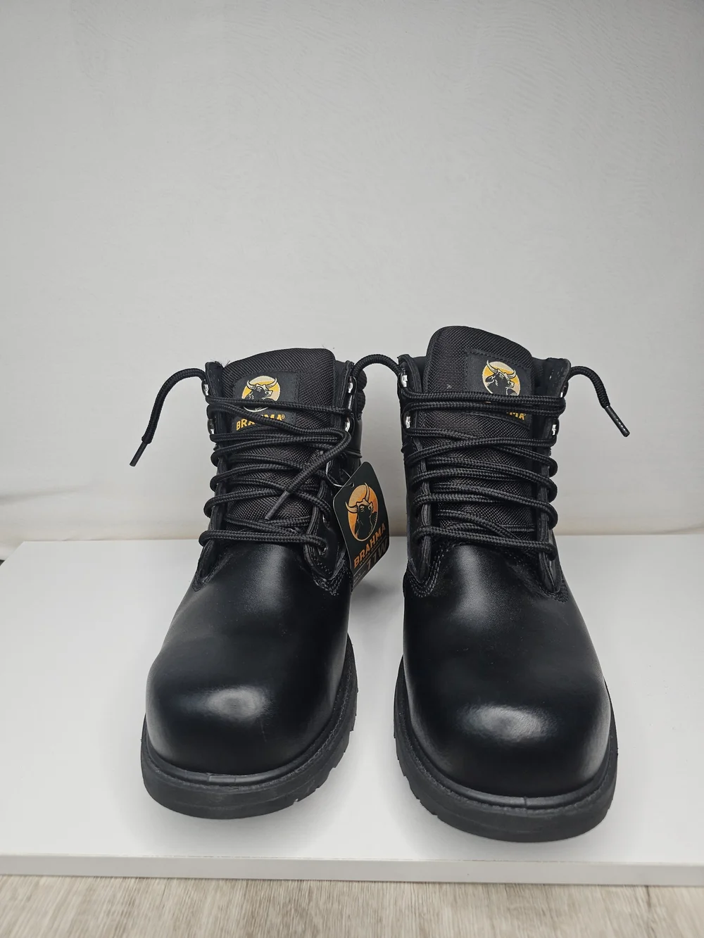 NWT Brahma Gus Steel Toe Black Leather Work Boots Men’s 11W